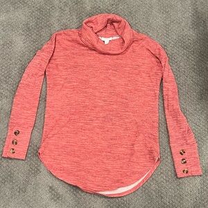 Lularoe Penelope Cowl Neck Sweater with Button Accents in Sleeves Size XS